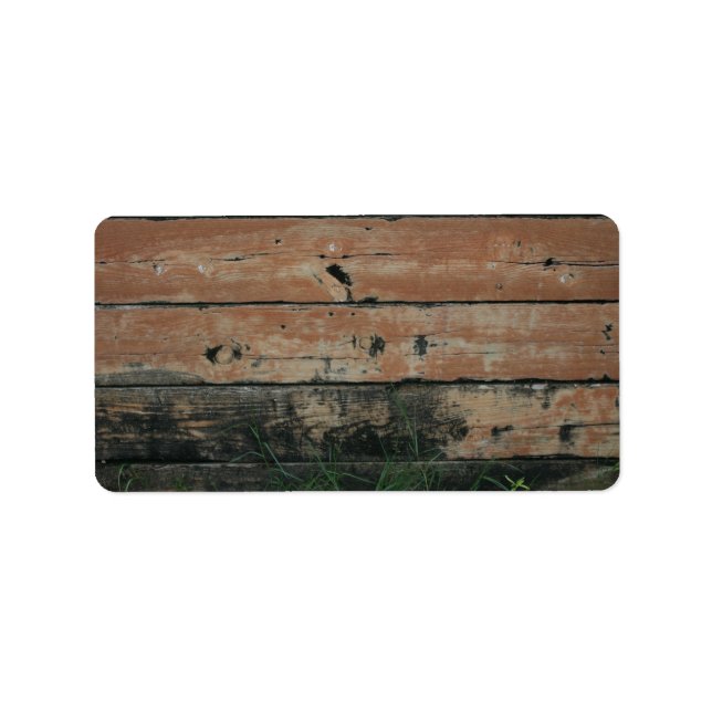 Etiqueta Placas de madeira com capim de algas (Frente)