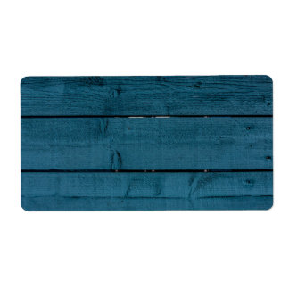 Etiqueta Placas de madeira pintadas de cor azul