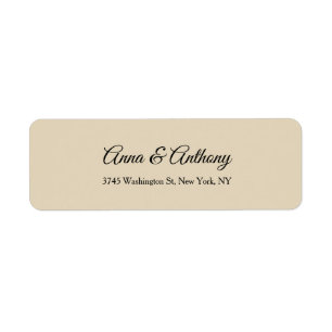 Etiqueta Planície elegante criativa profissional bege