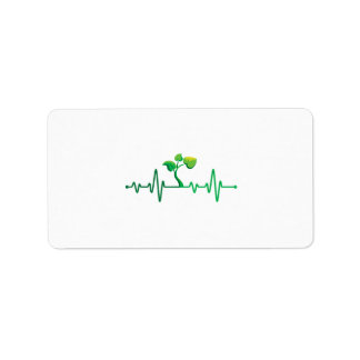 Etiqueta Planta de batimento cardíaco - Jardinagem Botânica