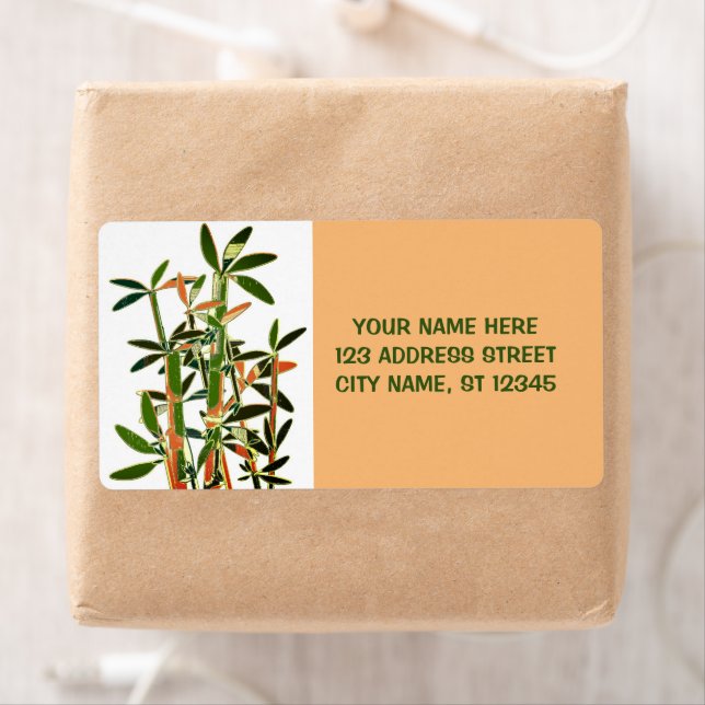 Etiqueta Plantas de Bambu Sortudas Chinesas. personalizadas (Insitu)