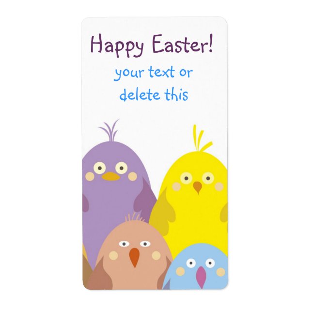 Etiqueta platô de pintinhos (Frente)