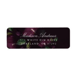 Etiqueta Plum Floral Escuro | Endereço de devolução persona