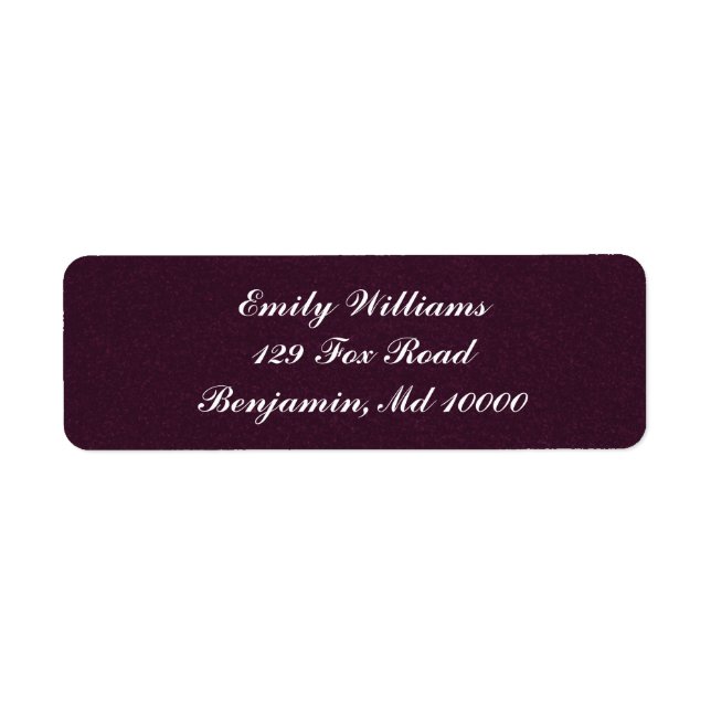 Etiqueta Plush Purple e white (Frente)