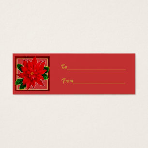 Etiqueta Poinsettia Gift