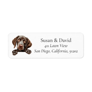 Etiqueta Pointer Dog Breed, Alemão
