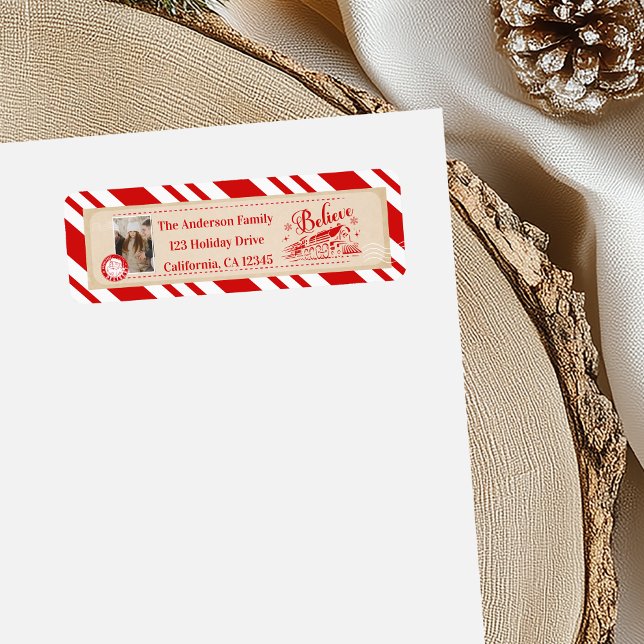 Etiqueta Polar Express Christmas Ticket Adress (Criador carregado)