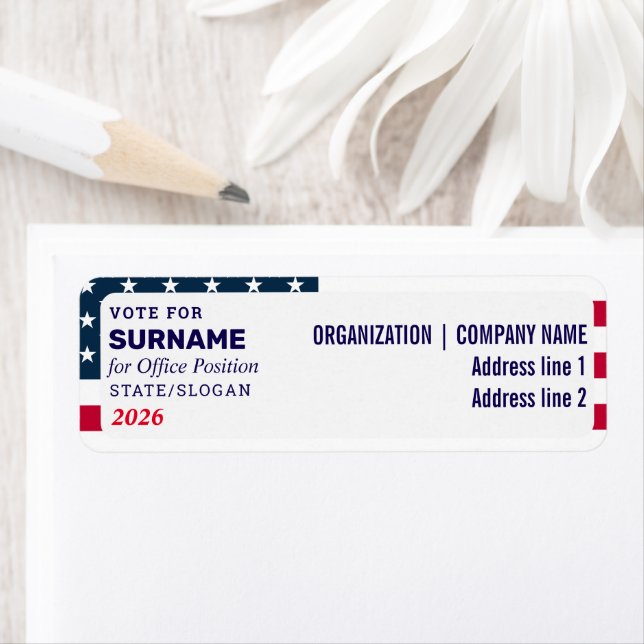 Etiqueta Political Election Custom Campaign Candidate Name (Insitu)