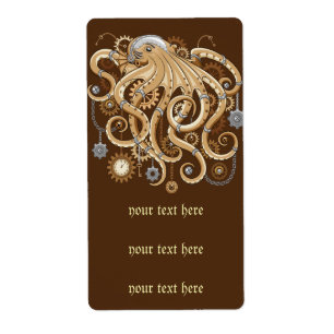 Etiqueta Polvo Steampunk Retro Fantasia Mecânica