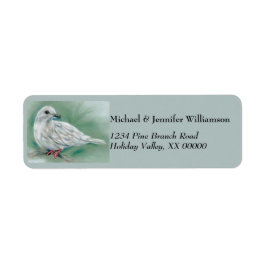 Etiqueta Pomba Branca no Pinho de Natal