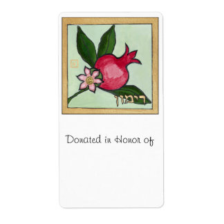 Etiqueta Pomegranato sobre fundo branco