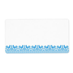 Etiqueta Ponto de cruz azul do galo