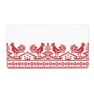 Etiqueta Ponto transversal do Red Rooster