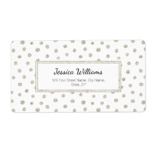 Etiqueta Pontos brilhantes prateados