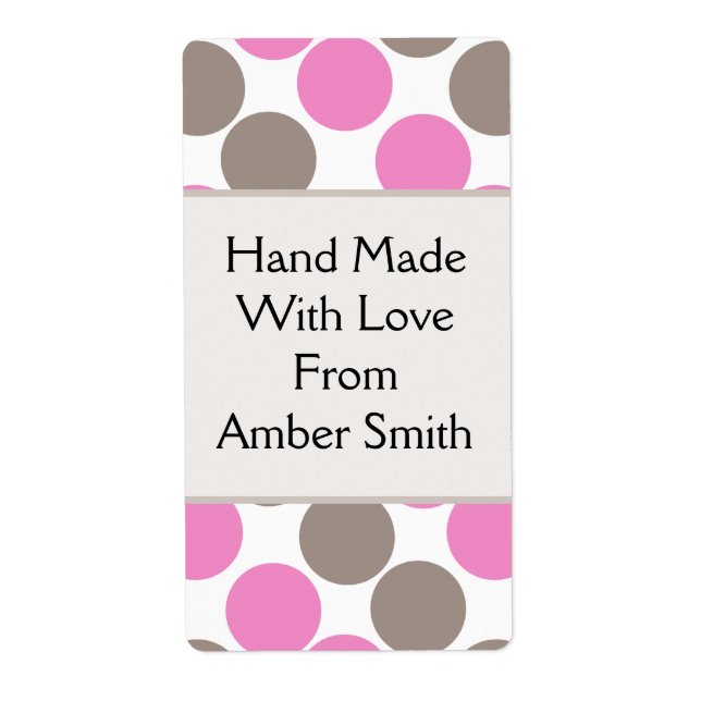 Etiqueta Pontos Castanhos E Rosa (Frente)