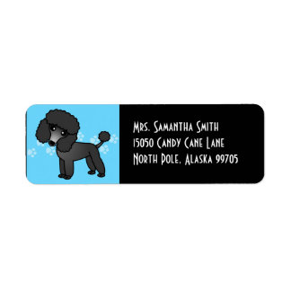 Etiqueta Poodle Preto