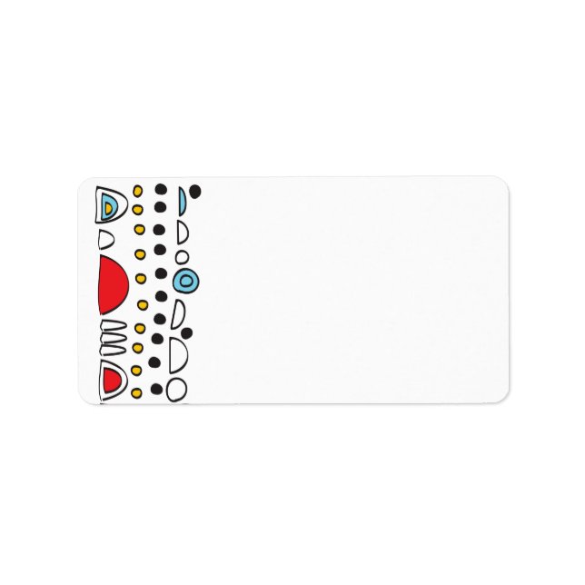 Etiqueta POP ART SCRIBBLY Bat Mitzvah Impressão sua própria (Frente)