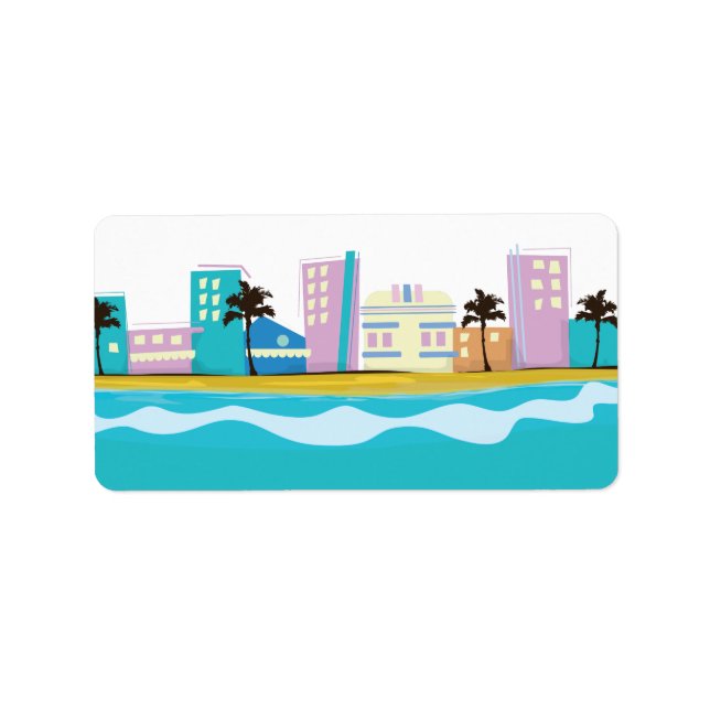 Etiqueta Poster de Miami, nos anos 80 (Frente)