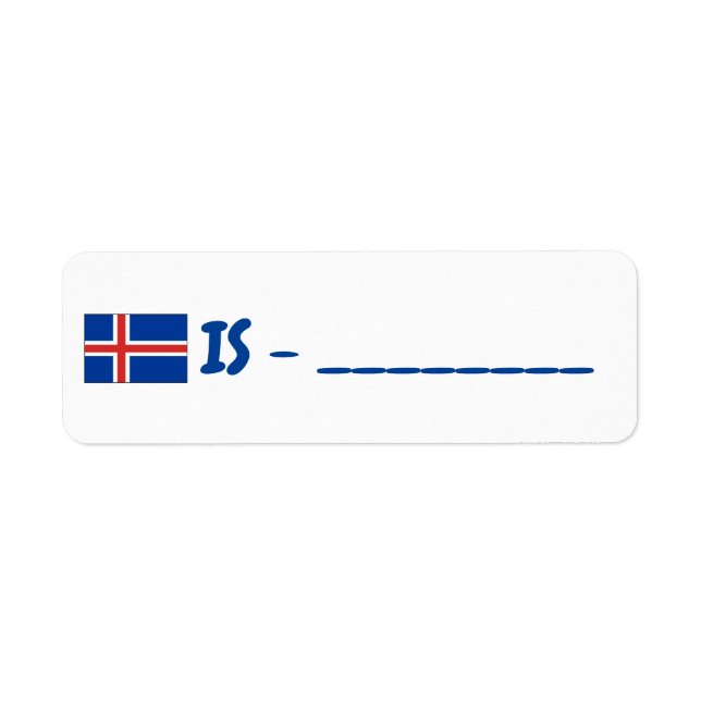 Etiqueta Posto de identificação da Islândia (Frente)