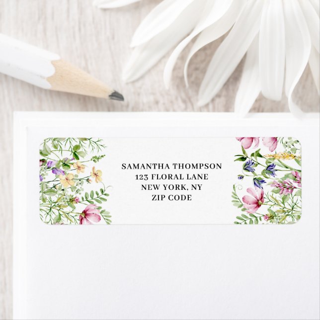 Etiqueta Prado Floral Rosa Elegante (Insitu)