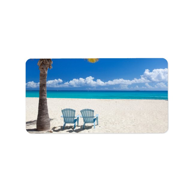 Etiqueta praia de Caribe (Frente)