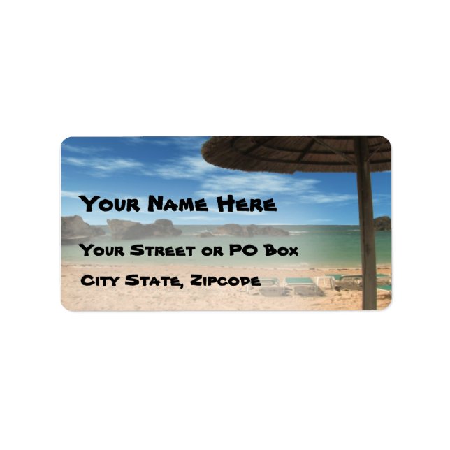 Etiqueta Praia Tropical (Frente)