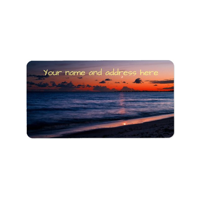 Etiqueta Praia Tropical de Fiji (Frente)