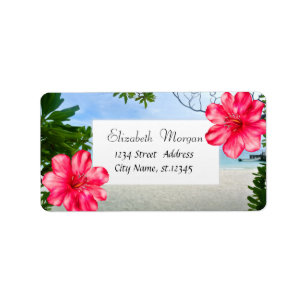 Etiqueta Praia Tropical Moderna, Hibisco