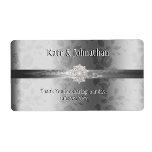 Etiqueta Prata elegante, vinho feito sob encomenda do