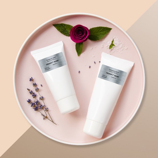 Etiqueta Prata metálica elegante (Criador carregado)