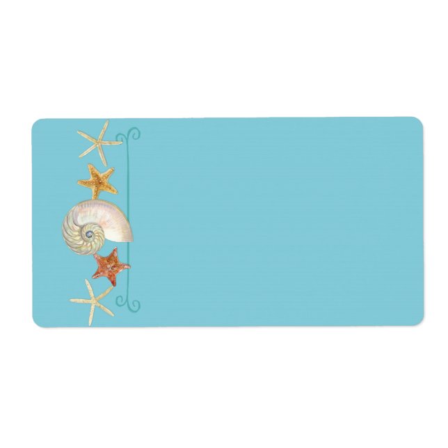 Etiqueta Prateleiras tropicais Starfish Nautilus Summer (Frente)