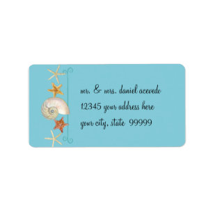 Etiqueta Prateleiras tropicais Starfish Nautilus Summer