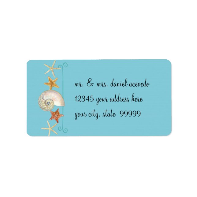 Etiqueta Prateleiras tropicais Starfish Nautilus Summer (Frente)