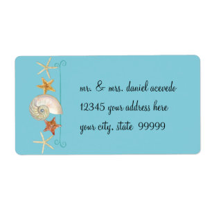 Etiqueta Prateleiras tropicais Starfish Nautilus Summer