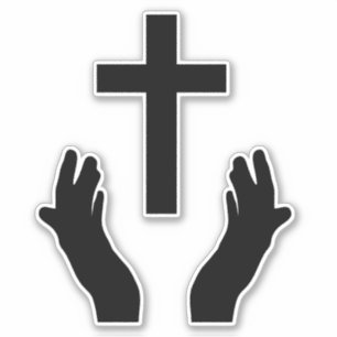 Etiqueta Praying do vinil das mãos