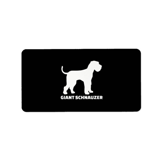 Etiqueta prêmio schnauzer gigante (Frente)