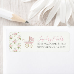Etiqueta Preppy Southern Pink Floral Chá de fraldas