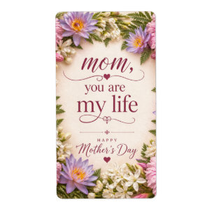 ETIQUETA PRESENTE DE AMOR PARA O DIA DAS MÃES