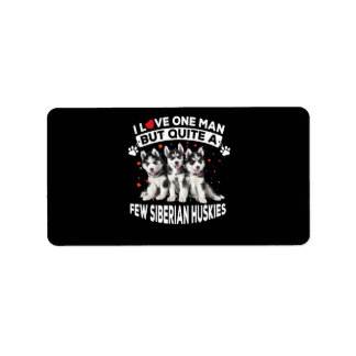 Etiqueta presente de cão | Cachorro Poucos Cachorros Siberi