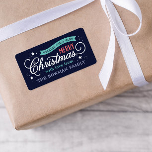 Etiqueta Presente de Natal Muito Feliz
