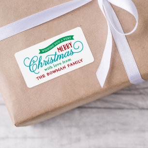Etiqueta Presente de Natal Muito Feliz