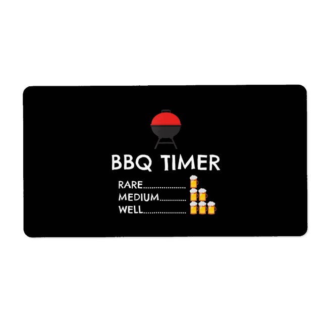 Etiqueta Presente do Timer do Barbecue Funny Grill Griling  (Frente)