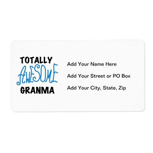 Etiqueta Presentes azuis totalmente impressionantes do (Frente)