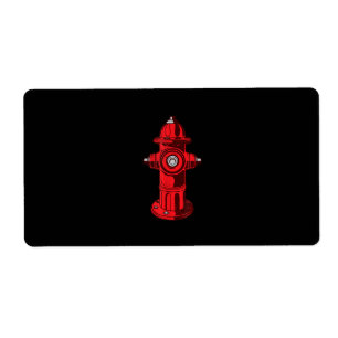 Etiqueta Presentes de Bombeiros Gráficos Vermelhos