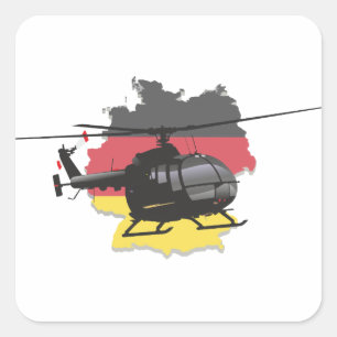 Etiqueta preta alemão do helicóptero