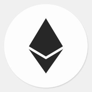 Etiqueta preta do logotipo de Ethereum