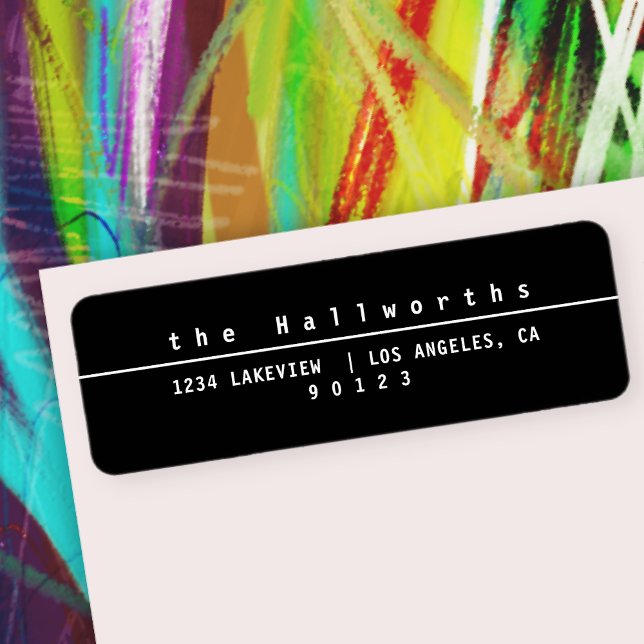 Etiqueta Preta e Branca de Na moda legal (Criador carregado)