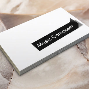 Etiqueta preta moderna do compositor da música