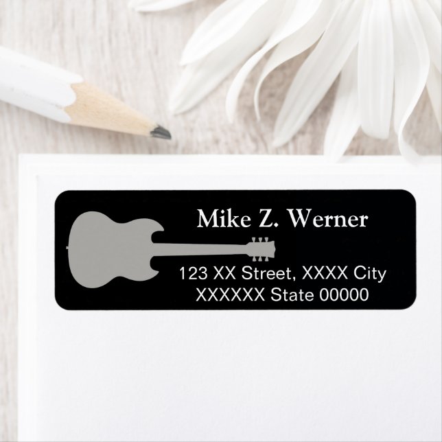 Etiqueta preto de violão (Insitu)