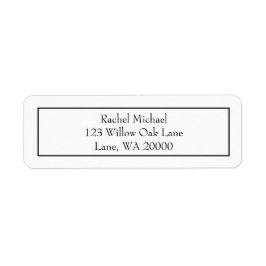 Etiqueta Preto e branco clássico